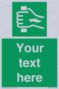 Custom Push Bar Sign